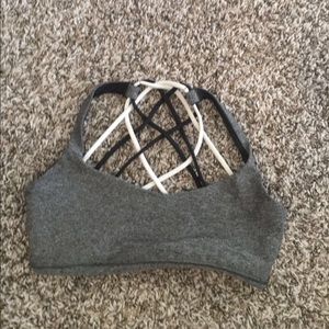Grey lulu lemon sports bra